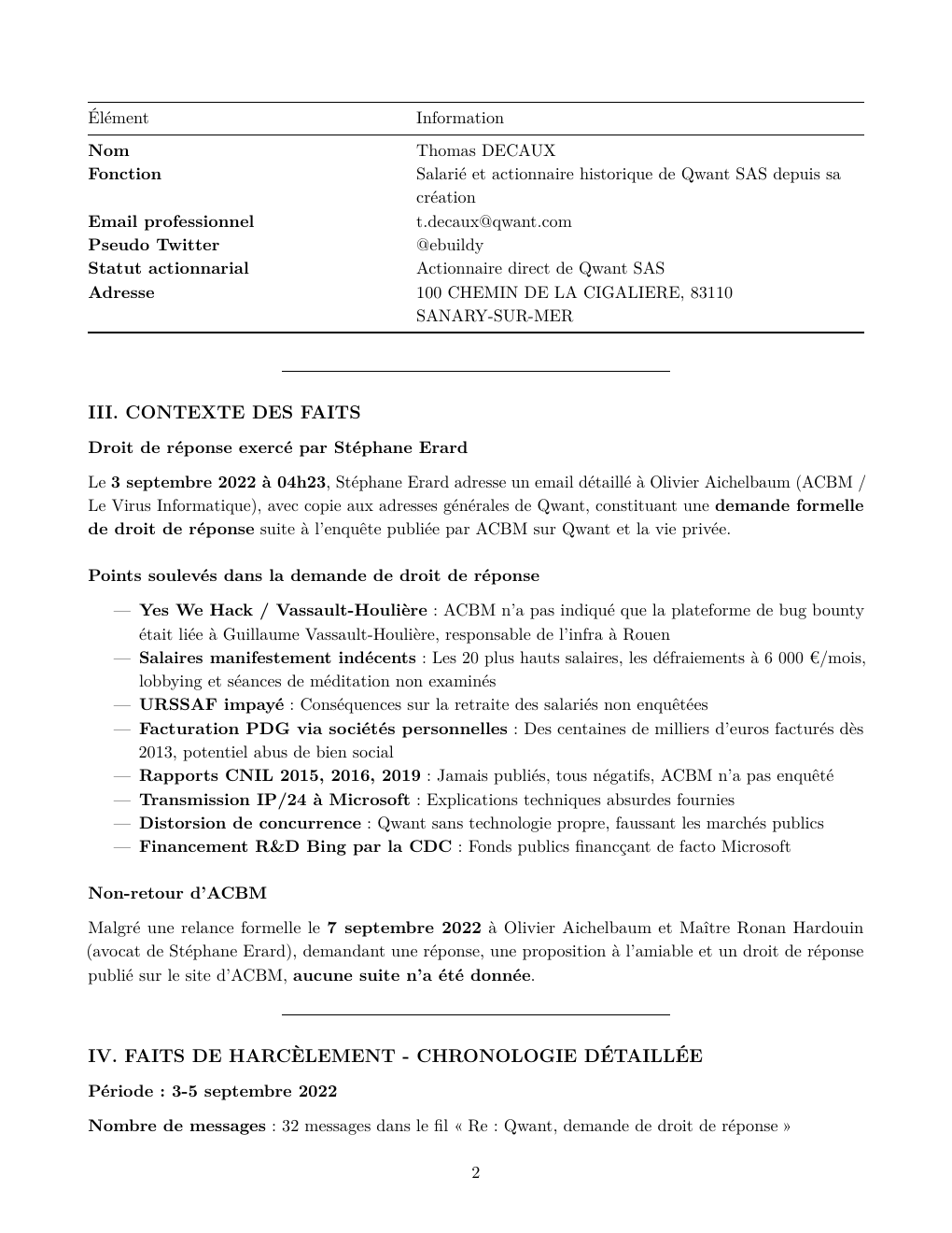 Plainte Thomas Decaux - page 2 sur 9